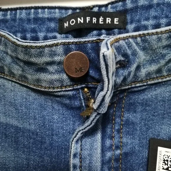 BNWT Monfrere Men's Denim Pants Blue Size 38